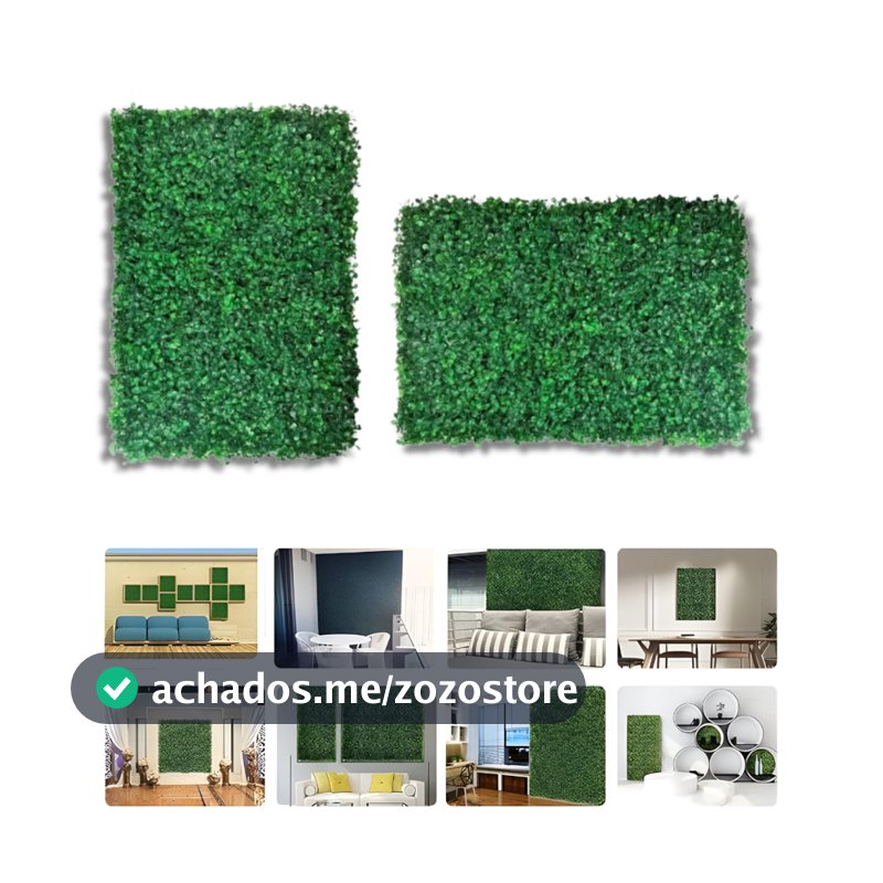 Kit 12/15/20 Placa Buchinho Grama Artificial Parede Muro Inglês Vertical Cheio