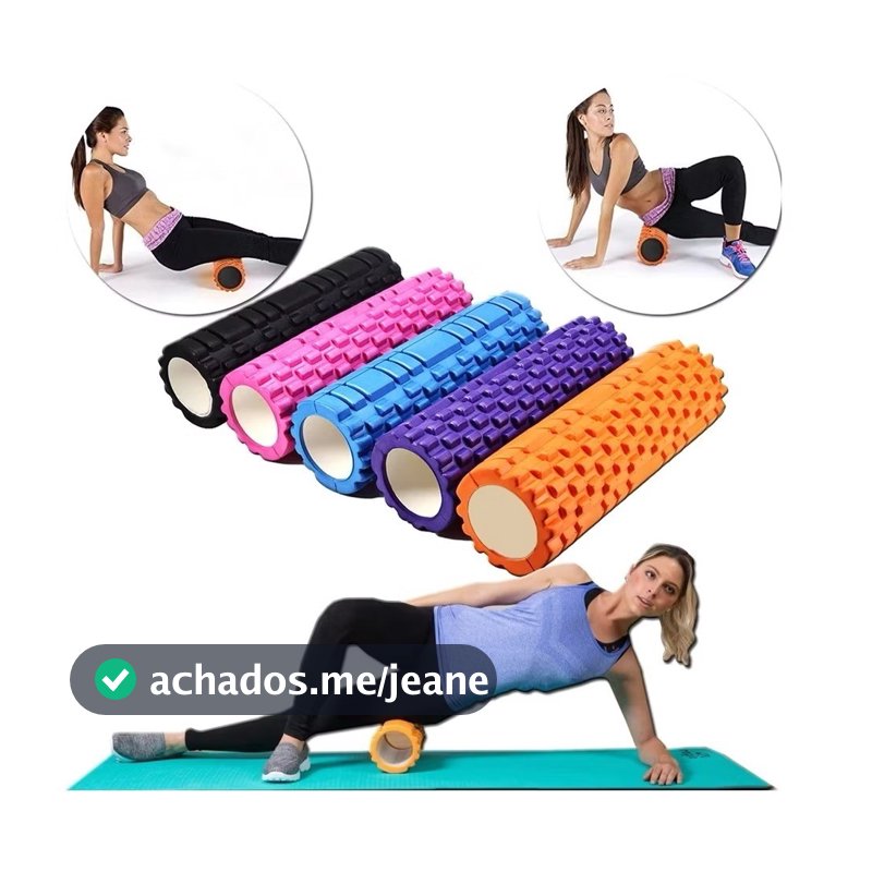 Rolo Massagem Foam Roller Liberação Miofascial Soltura Yoga
