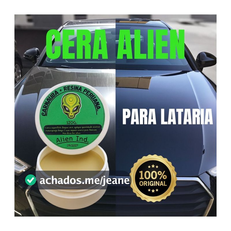 Cera Alien Ind Automotiva Carnaúba- Restaura Pintura Queimada - Remove Arranhões, Oxidação e Mancha
