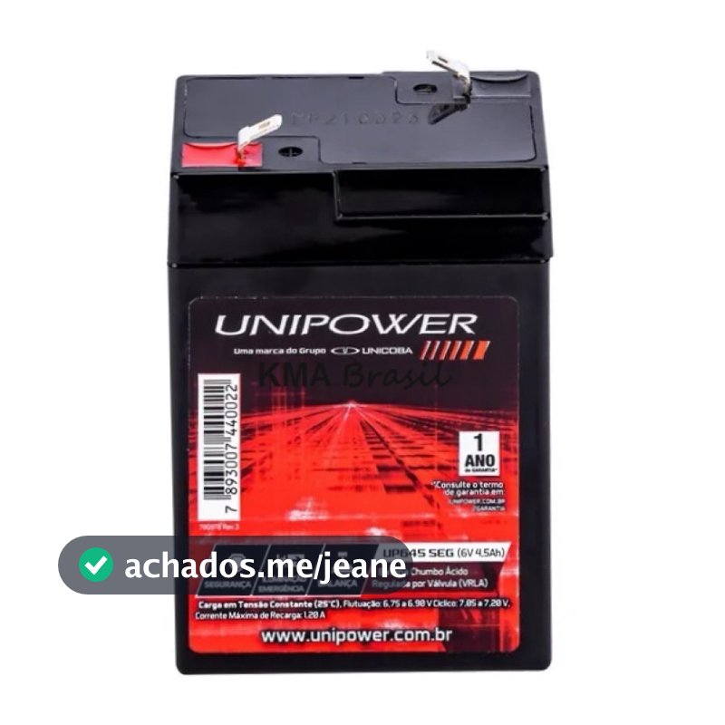 Bateria selada recarregavel 6v 4,5ah / motinha elétrica / carrinho elétrico / balança / caixa de som