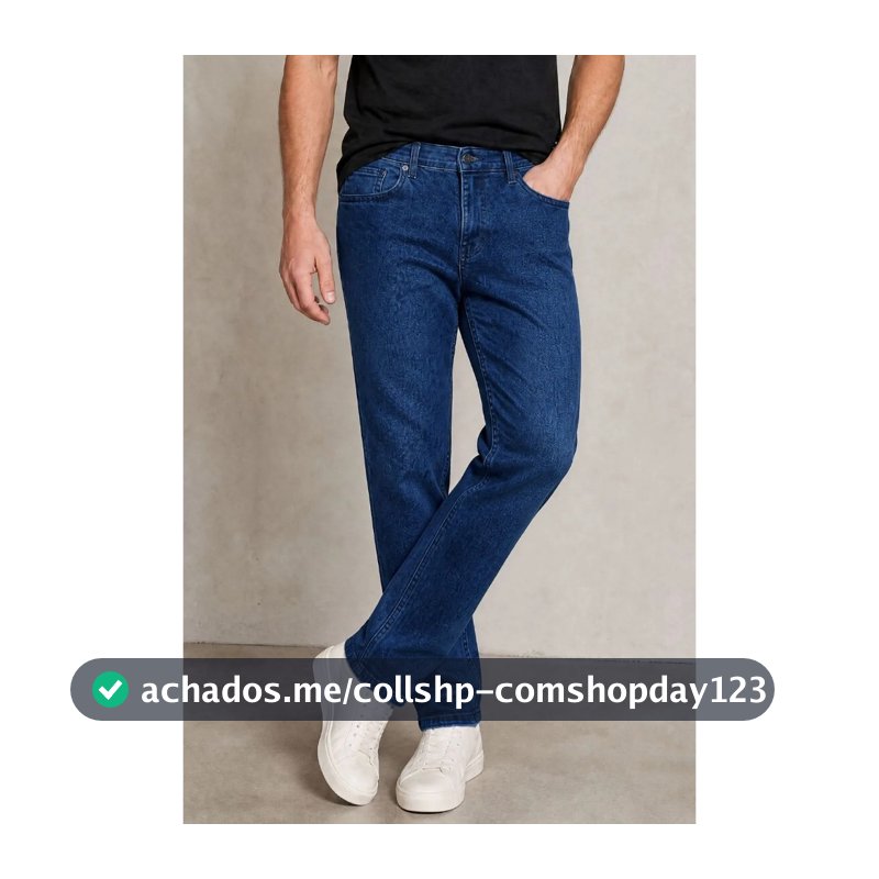 Calça Jeans Regular Básica Clássica Polo Wear Jeans Médio