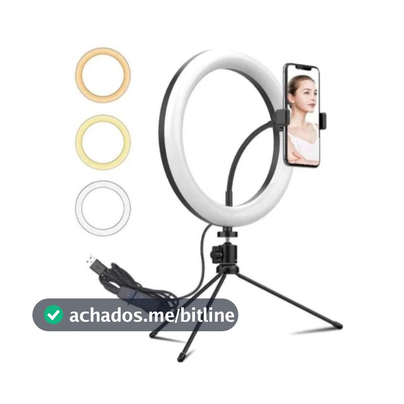 Ring Light 20cm/8inch LED with phone holder + Tripod Stand Youtuber FB Live Mobile Phone Shooting