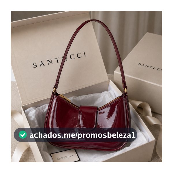 Bolsa Verniz Fecho Zíper Tote Ombro Baguete Alça Meia Lua Mão Luxo Festas Madrinha Elegante Fashion