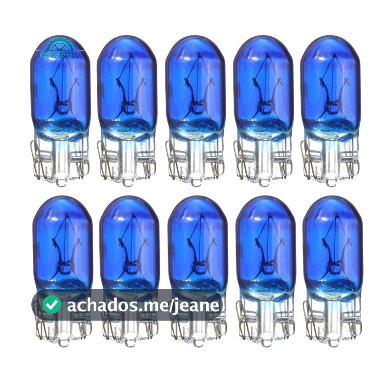 Kit 10 Lâmpadas Pingo T10 Super Branca 5000k W5w Universal