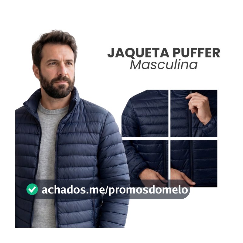 Jaqueta Puffer Masculina Bobojaco Aventuras Frio Intenso