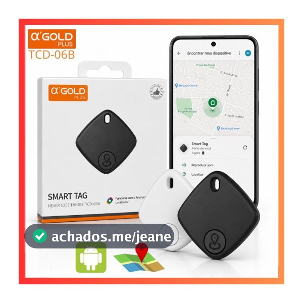 Mini Rastreador GPS Para Android Localizador Com Google Smart Tag Marca A'Gold Prático