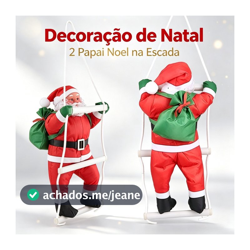 Decoração Natalina Papai Noel Subindo Escalando Escadas/para Pendurar De 1/2/3 Papai Noel