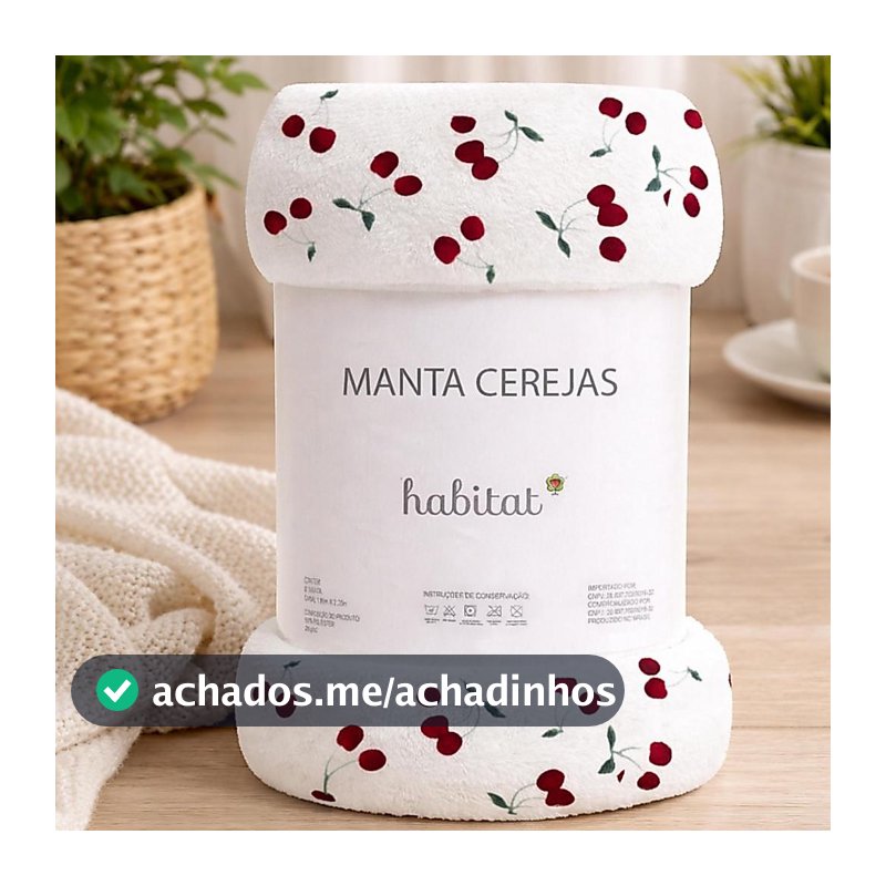 Manta Cobertor Microfibra Casal Queen Super Quentinha Toque Macio Cereja Habitat