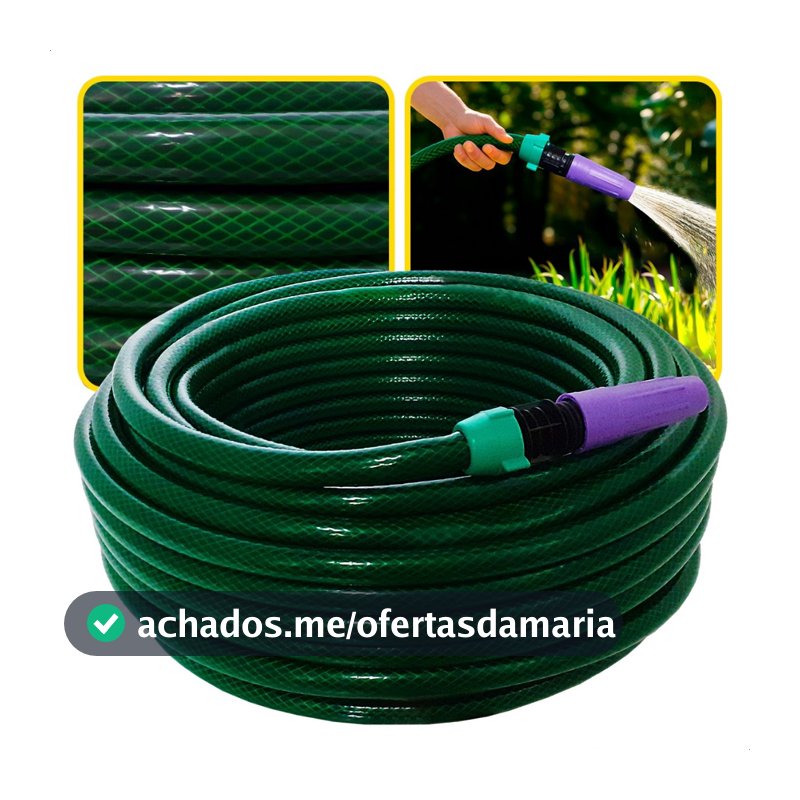 Mangueira de Jardim Trançada Poliflex Resistente e Flexível