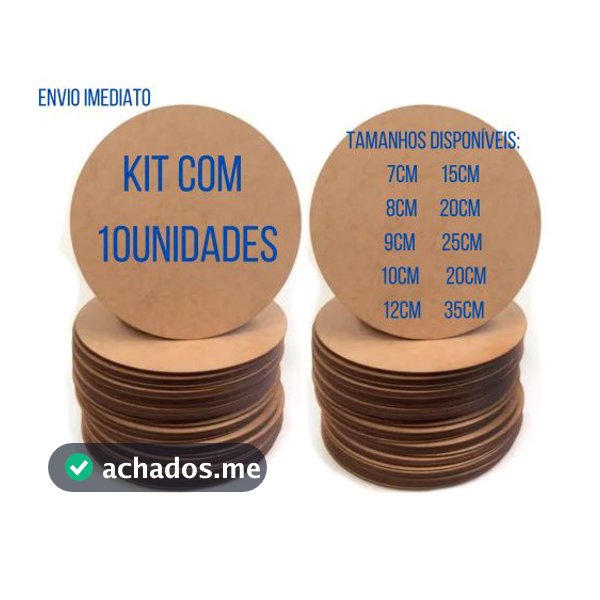 Kit 10 Sousplat 35cm Supla Soupla Suplat Mesa Posta Jogo Americano Artesanato Mdf cru Decorativo