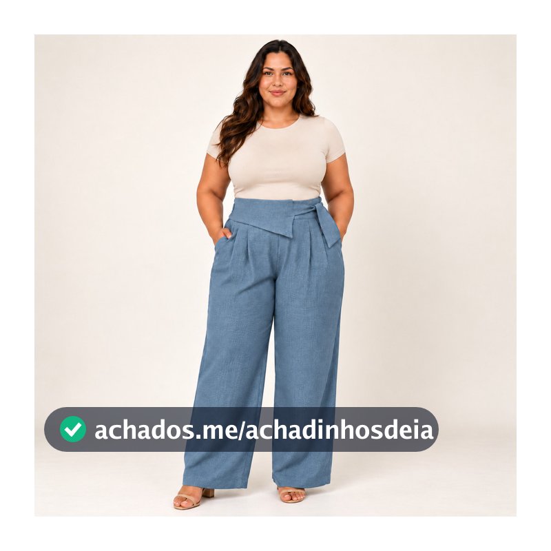 Calça Duna Linho Feminina Cintura Alta Conforto Estilo e Elegância