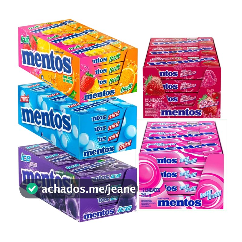 Pastilha Mentos Caixinha Slim Box C/12 Unidades