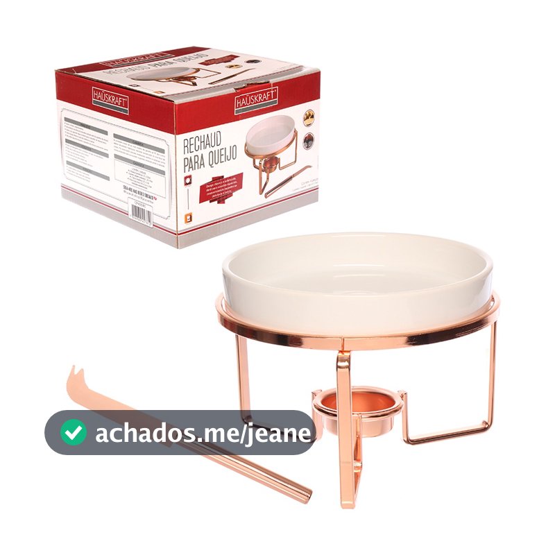 Rechaud para Queijo Rose Gold 4 Peças