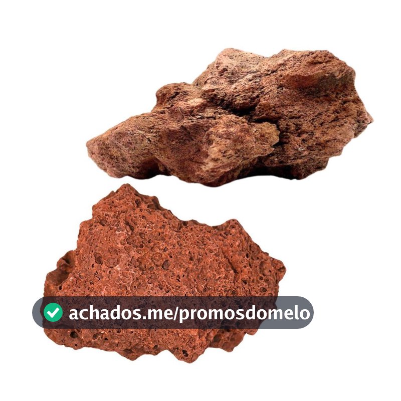 Rocha Lava Rock 1Kg Natural Porosa Red Aquario Betta Kinguio