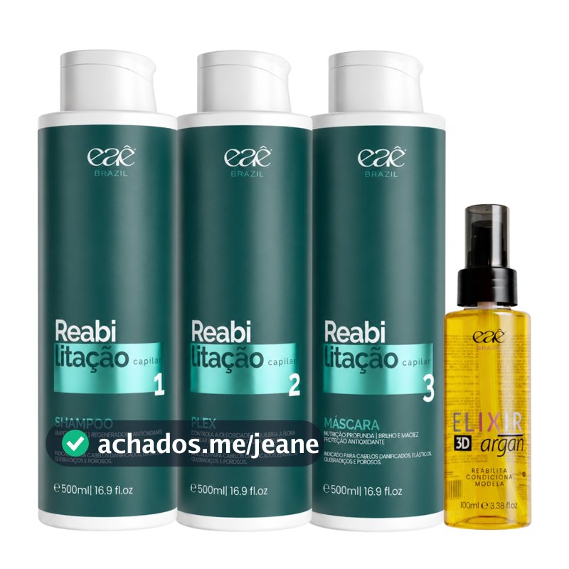 Kit Reabilitação Capilar Completo Eaê Tratamento Com Plex