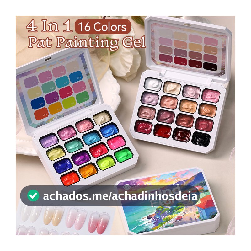 UR SUGAR 16 Cores/1 Grupo Pat Pintura Gel Para Desenho De Estampagem Gradiente E Padrão UV/LED Embeber Longo Desgaste