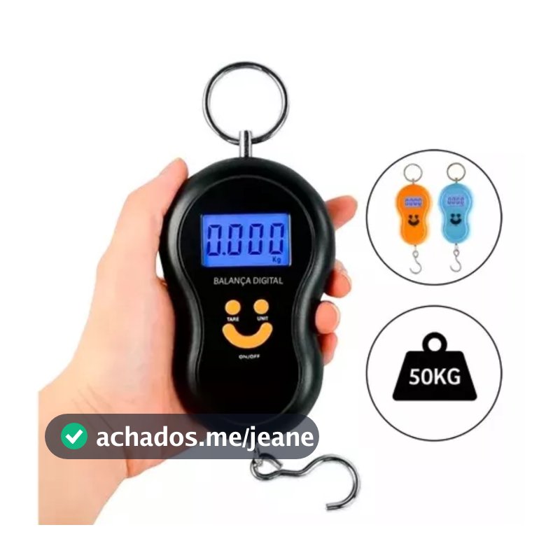 Balança Digital de Precisão Mala e Pesca Até 50kg