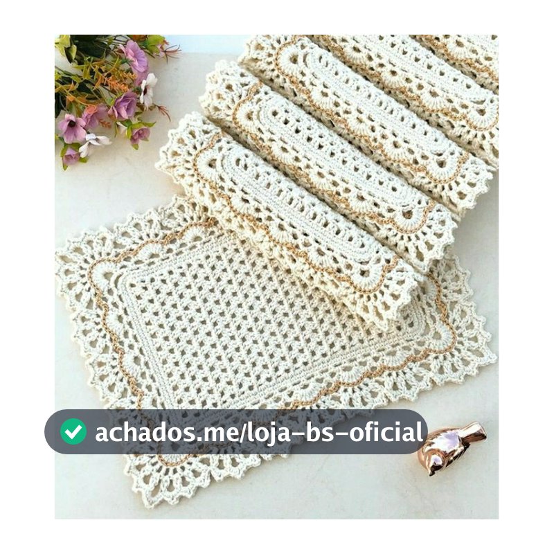 Souplast retangular em crochê