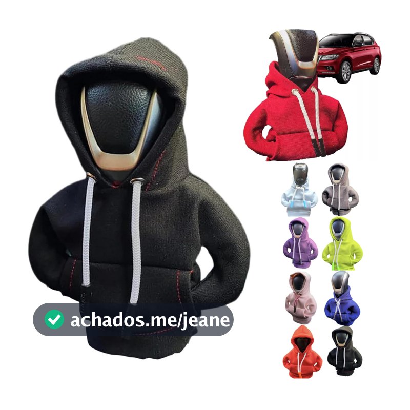 Capa Câmbio Carro Marcha Capuz Moletom Manopla Roupa Macha Interior Veicular Acessório Cambio Protetor Manual Automotivo