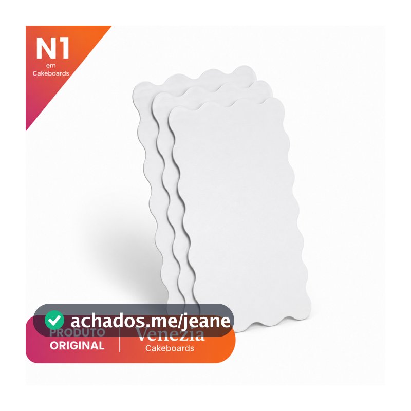 Kit 5 Cake Board Longcake Ondulado Retangular Em Mdf 3mm - Base Para Bolo Confeitaria + Chaveiros Brinde