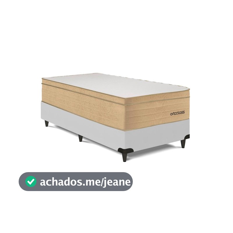 Cama Box e Colchão Poli Pillow D33-Solt.(78x188)-Ortoclass
