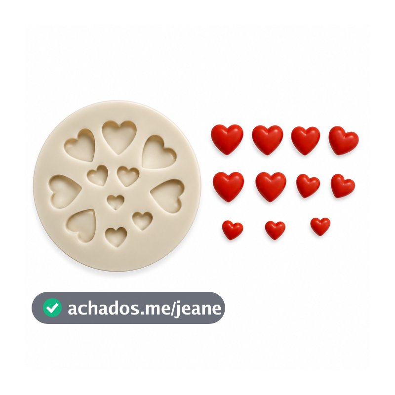 Molde de Silicone  Mini Corações - Biscuit, Resina, Pastas e etc... (i 03)