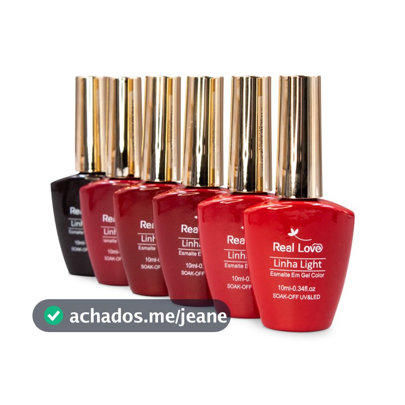 Kit com 6 Esmaltes em Tons de Vermelho 10 ml - Real Love