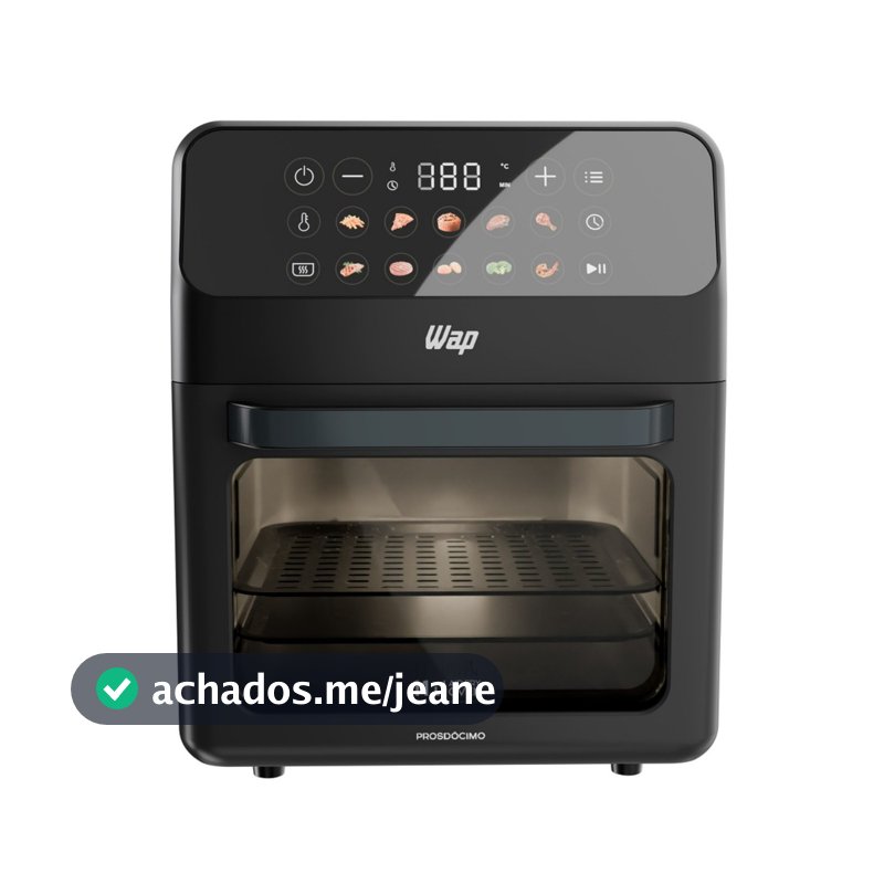 Air Fryer 11 em 1 Oven Digital Wap Waod4 Painel Touch 11l Fritadeira Elétrica 10 Receitas Pré-programadas