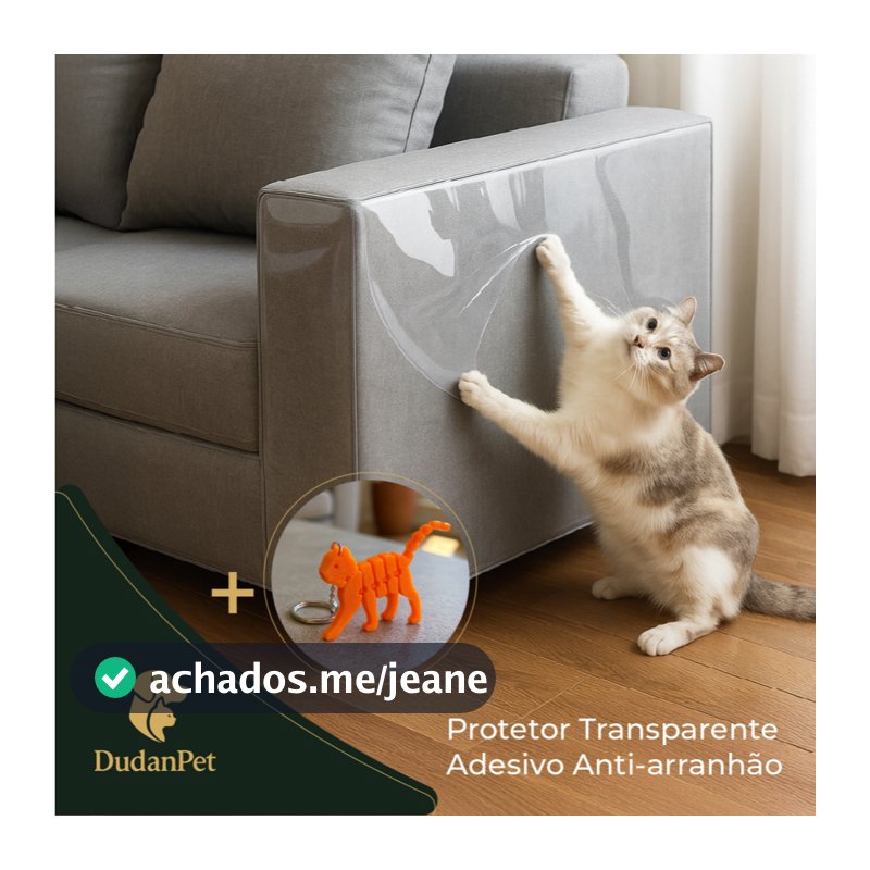 Kits Protetor Sofá Móveis Adesivo Gatos Anti-arranhão Arranhador Transparente 30X300cm + BRINDE