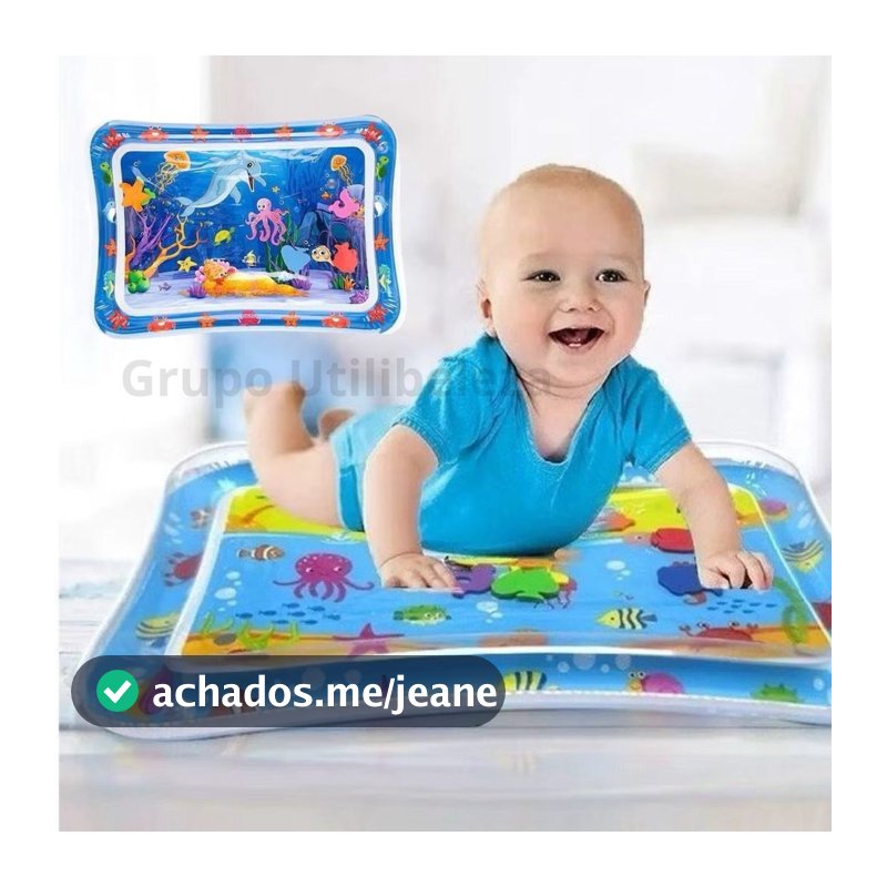 Tapete Água Infantil Bebê Inflável Esteira Atividades Sensorial Menino Menina