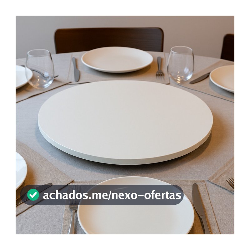 Prato Decorativa Centro de Mesa Jantar Girátorio Branco 30cm Bandeja Mesa Posta Decoração
