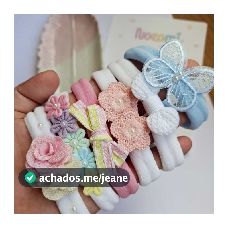 Kit com 6 faixinhas para bebê - Laços para recém nascida ideal para saída de maternidade