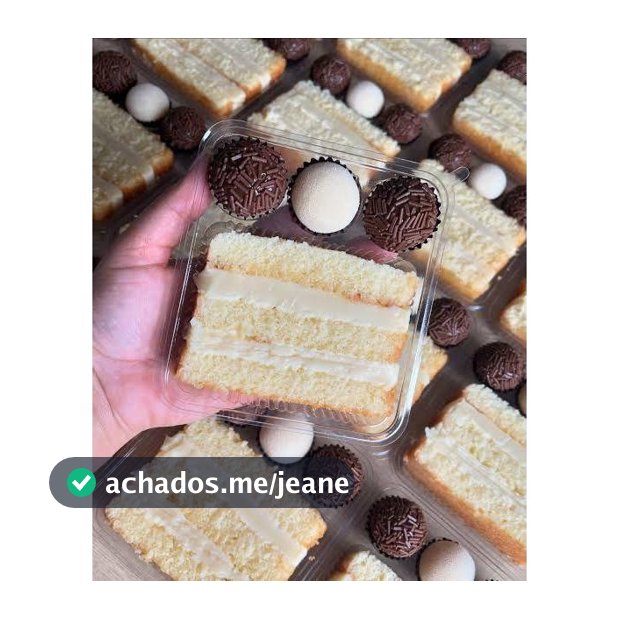 Embalagens Delícias de Festa para Fatia de Bolo/Torta + 3 Docinhos