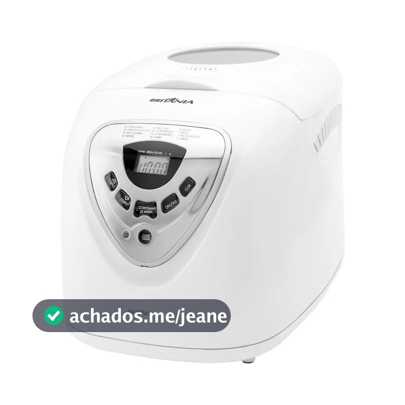 Panificadora Multipane 12 Programas 550w Antiaderente Branca Britânia 127v