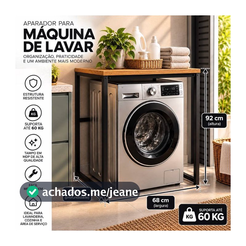 Armário Bancada Balcão Maquina Lava e Seca Ou Lava Louça Organizador Lavanderia