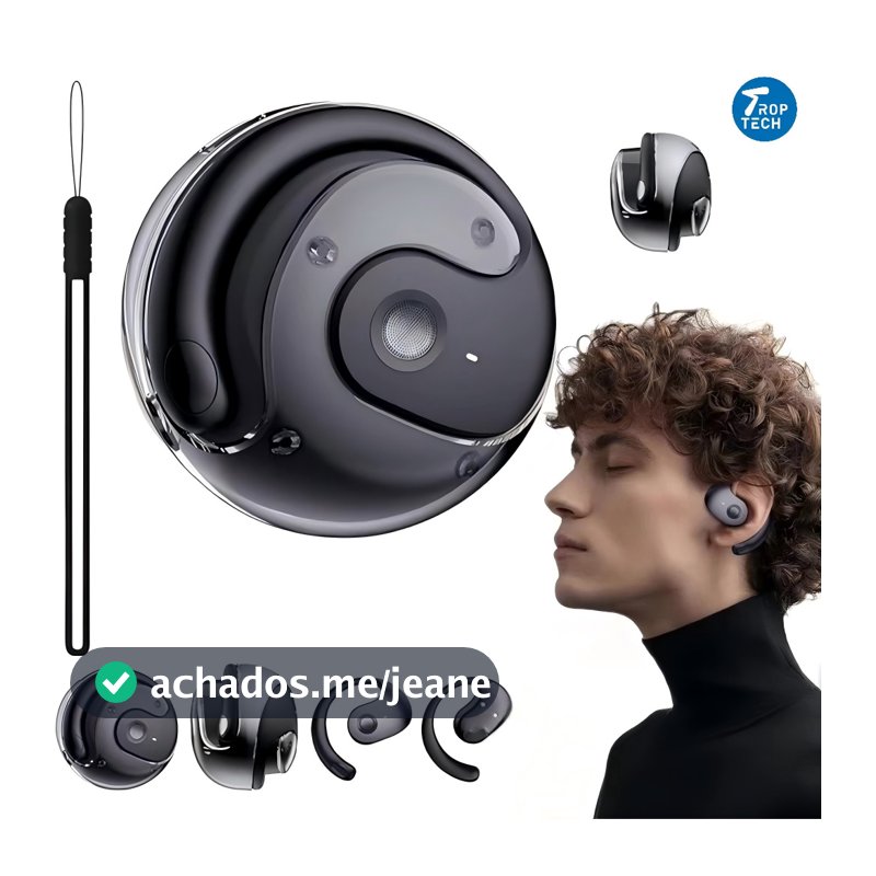 Fone de ouvido Sem fio Bluetooth  Ergonômico TWS Suporte Orelha Pendurada Anti-queda