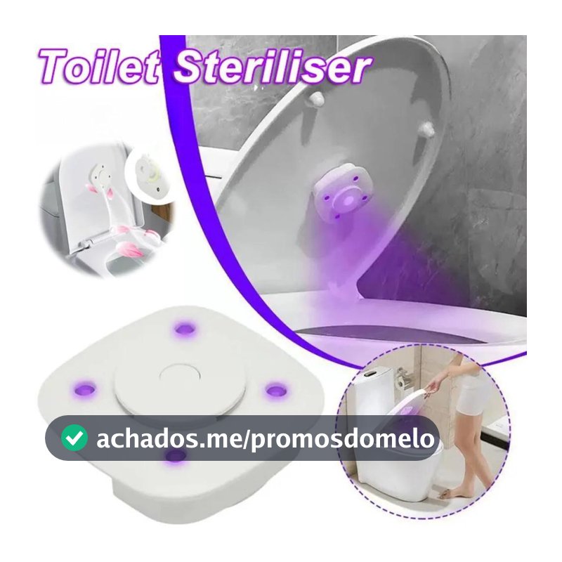 Esterilizador UV Elétrico Inteligente para Banheiro – Lâmpada à Prova d'Água + Aromaterapia