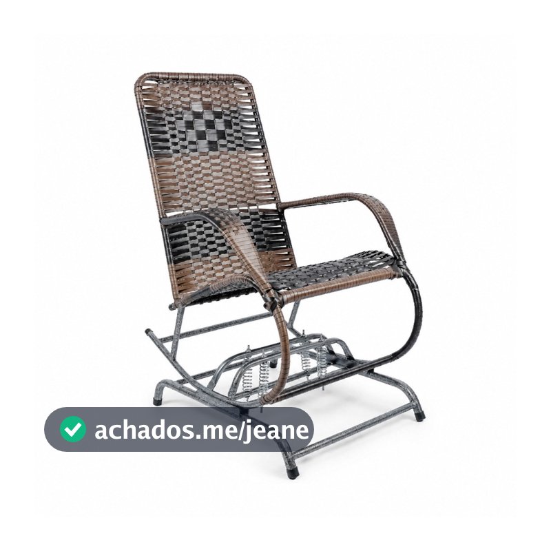 Cadeira Balanço Fibra Junco Sintético Resistente Área Externa Conforto Garantido Adultos