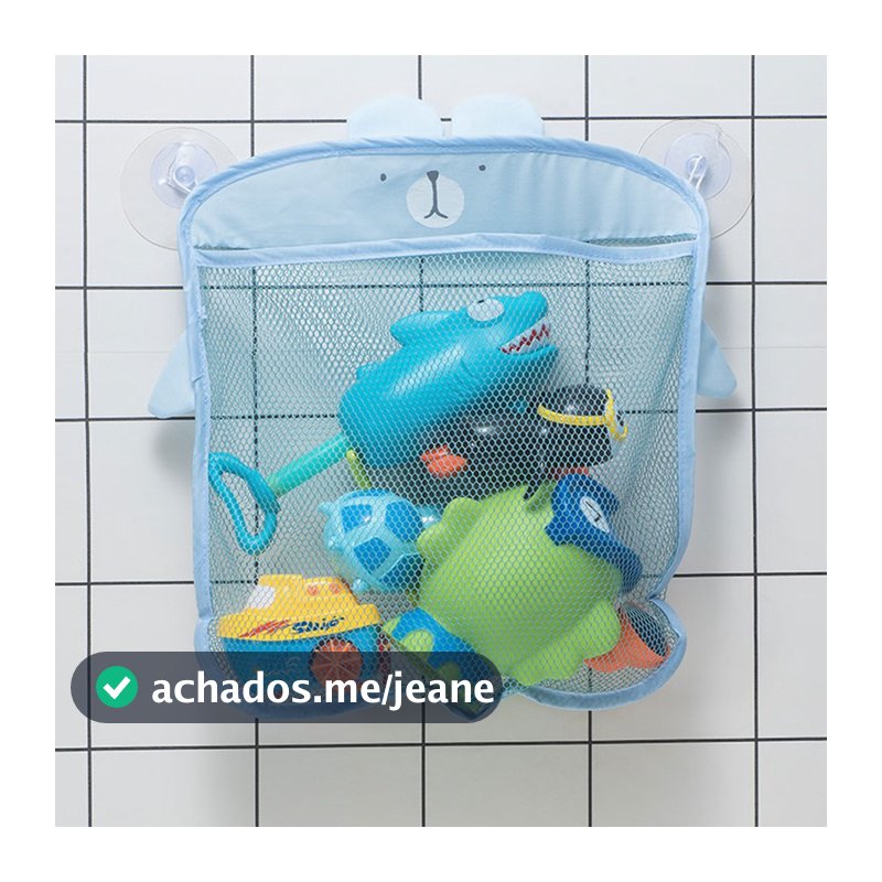 Organizador de brinquedos saco organizador de banho para escorrer água de brinquedos de tecido