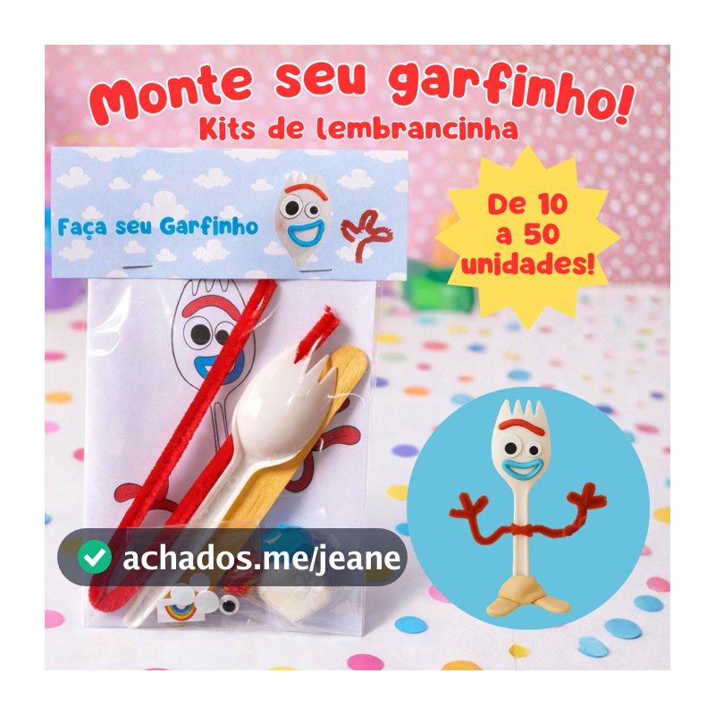 Monte seu Garfinho! Kit para montar Garfinhos Toy story. Lembrancinha Festa, Brinde e Recreação. Escolha a quantidade 10