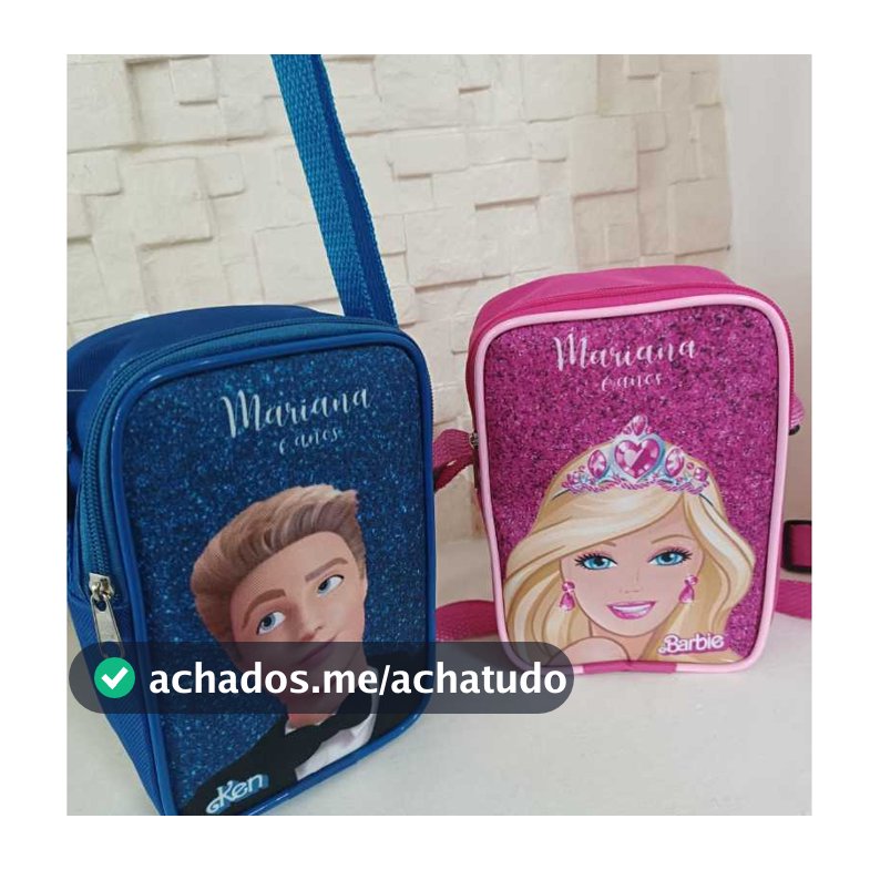 Kit  Bolsinha shoulder bag personalizada infantil