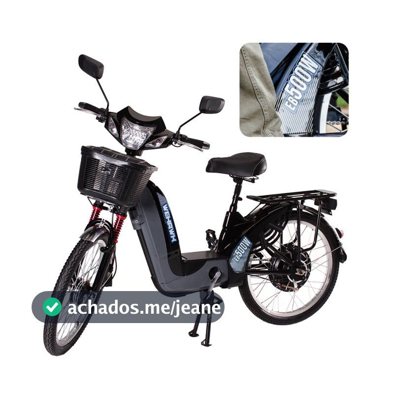 Bicicleta Scooter Elétrica WX01 500W Pedal Assistido 32km/h WeHawk EB 500W 🇧🇷