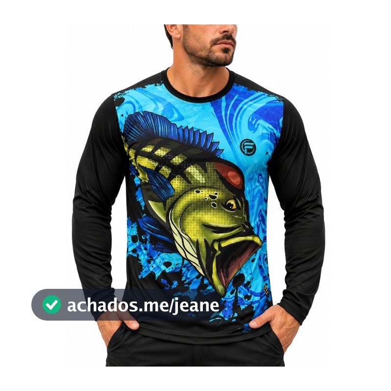 Camisa de Pesca Proteção Solar Uv50 Lançamento Blusa Com Tecido Dry fit Camiseta Peixe DE Pescaria