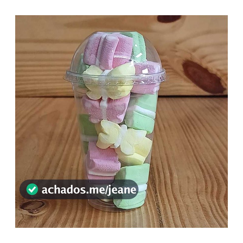 100 un Copo Bolha 300 ml PP c/ Tampa Bolha Sem Furo PET Reforçada Cristal
