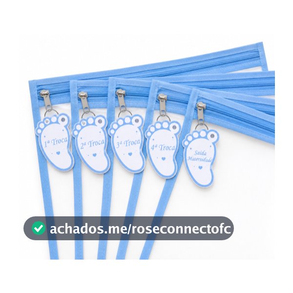 Kit de 5 Saquinho Maternidade com Chaveiro de identificação de Trocas