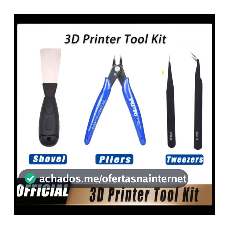 Kit Ferramentas Impressora 3D Profissional | Espátula Alicate Pinças Antiestáticas