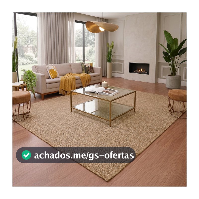 Tapete Sisal Premium Sala 100x150 Estilo Sofisticado ambiente com mais elegância conforto e praticidade no dia a dia