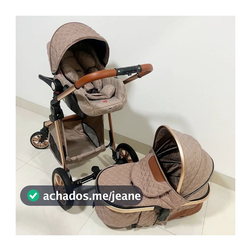 Carrinho de Bebê 6 em 1 Europeu Reversível Bebê Conforto e Moises Fechamento facil Garantia 1 ano