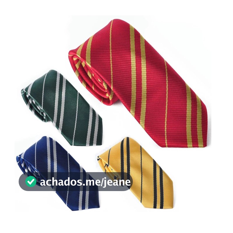 Gravata Harry Potter Listrada – Todas as Casas (Grifinória, Sonserina, Corvinal e Lufa-Lufa)