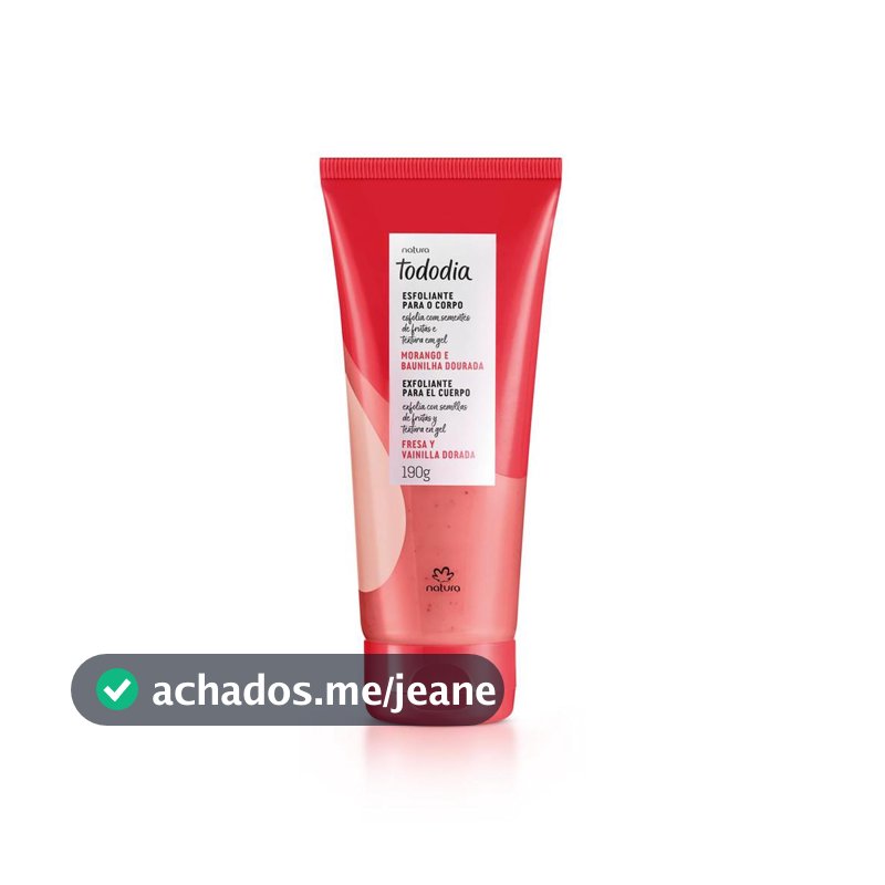 Esfoliante para o Corpo Tododia Morango e Baunilha Dourada